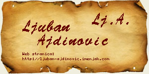 Ljuban Ajdinović vizit kartica